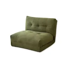 SANTU HOME & DECO - Sofá Cama Plegable Tela Verde Minimalista