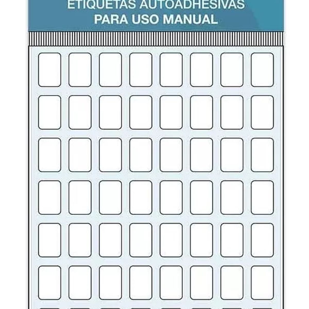 ADETEC - 720 Etiquetas Manual Adetec Rectangular Blanca 8x12 mm