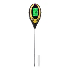 GENERICO - Medidor pH Humedad Suelo Temperatura 4 En 1 Con Iluminacion
