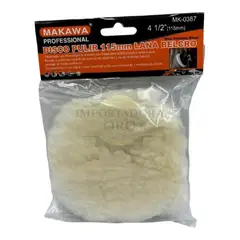 METALFER - Disco Para Pulir 115mm 4 1/2 PuLG Lana Velcro Makawa Mk-0387