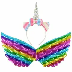 GENERICO - Set disfraz cosplay unicornio para fiesta cumpleaños niña