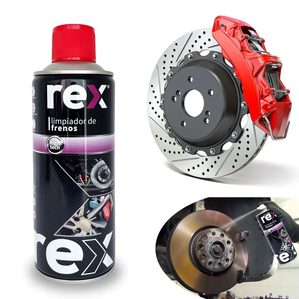 METALFER - Limpiador De Frenos Rex 450ml Auto Mantención