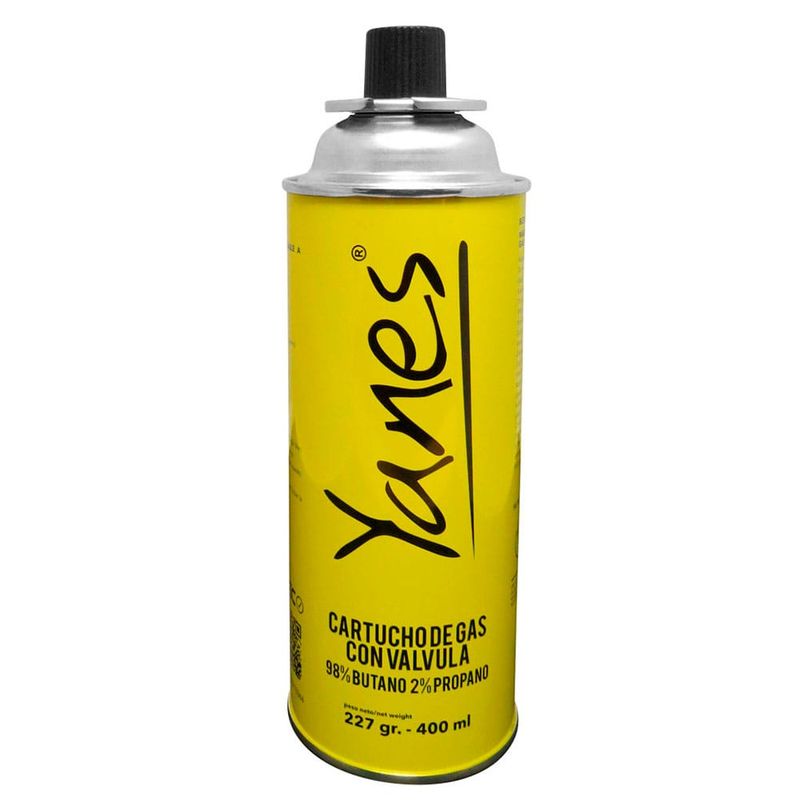 METALFER - Gas Butano Cartucho 227 Grs Yanes Para Soplete O Cocinilla