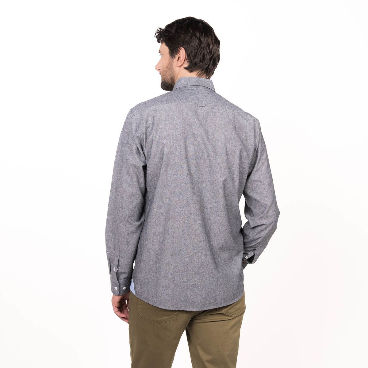 TRUVAL - Camisa Oxford Chambray Slim Fit TRUVAL