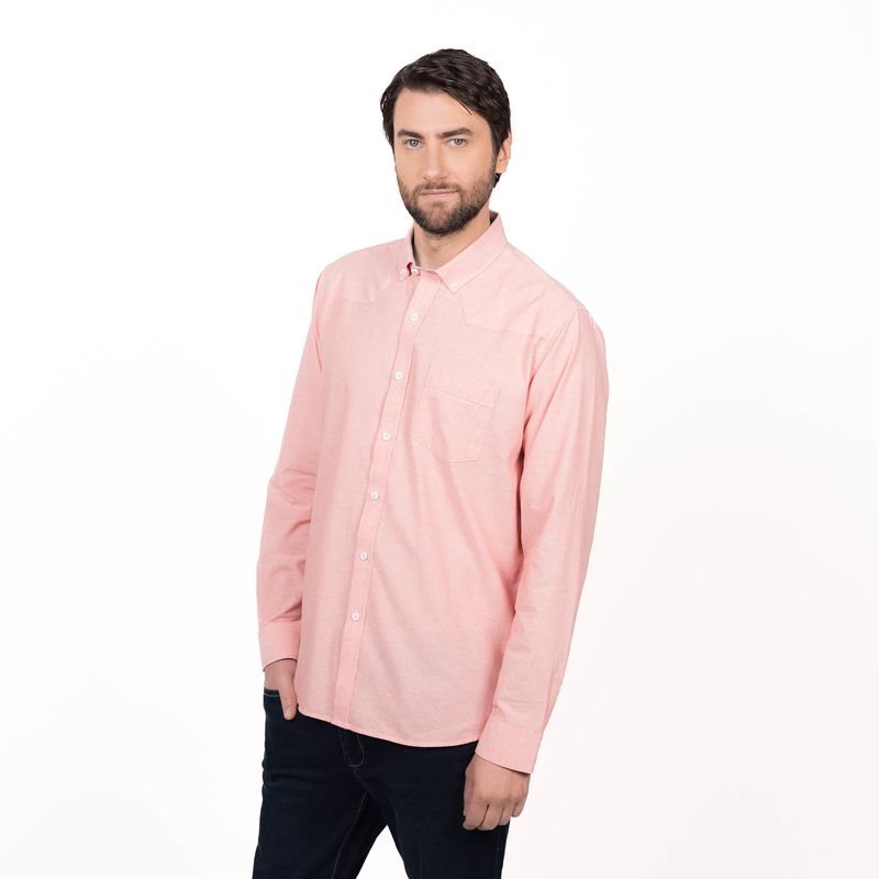 TRUVAL - Camisa Oxford Chambray Slim Fit TRUVAL