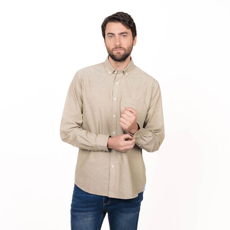 TRUVAL - Camisa Oxford Chambray Slim Fit TRUVAL