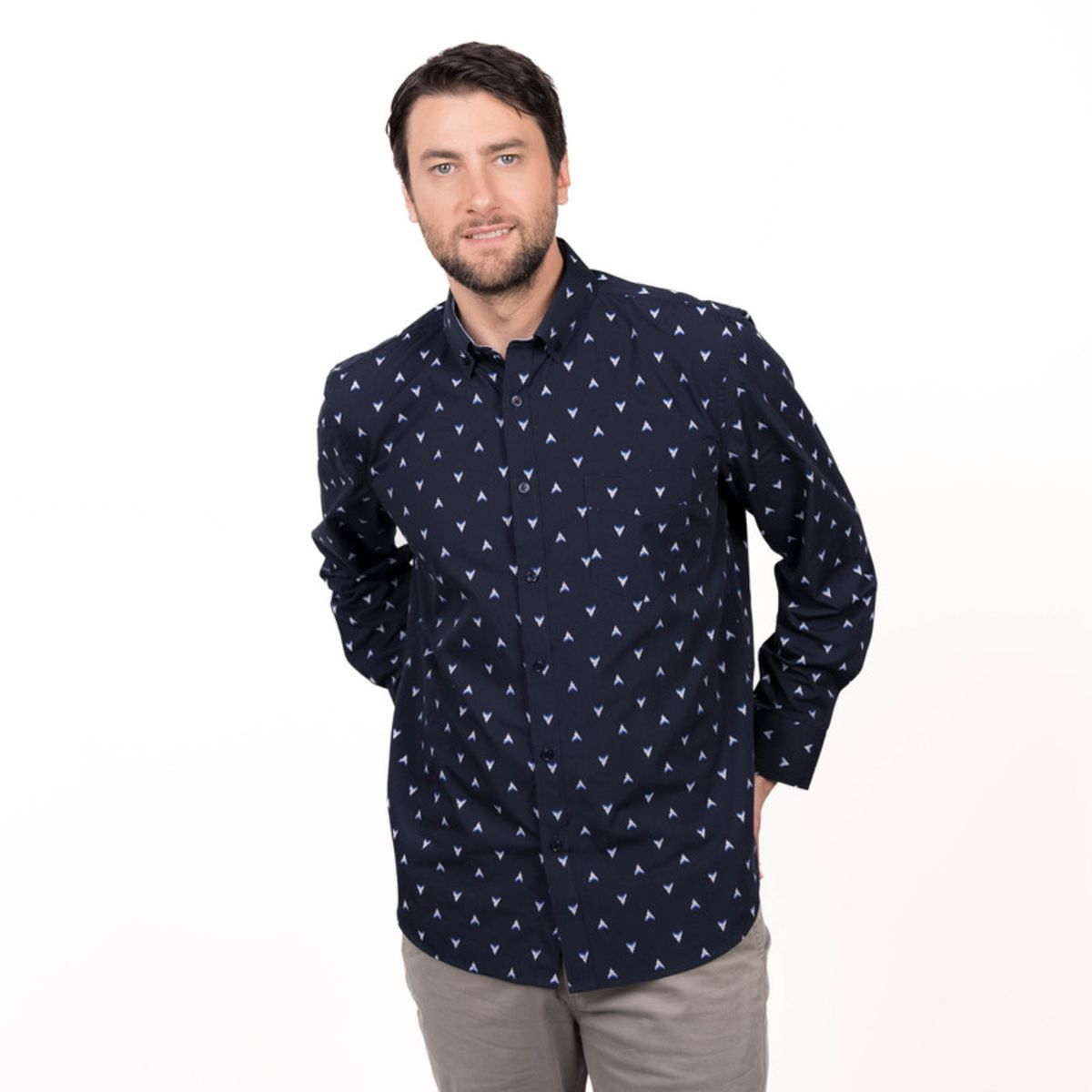 TRUVAL - Camisa Trevira Estampada Regular Fit TRUVAL
