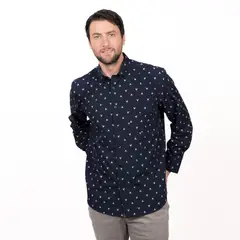 TRUVAL - Camisa Trevira Estampada Regular Fit