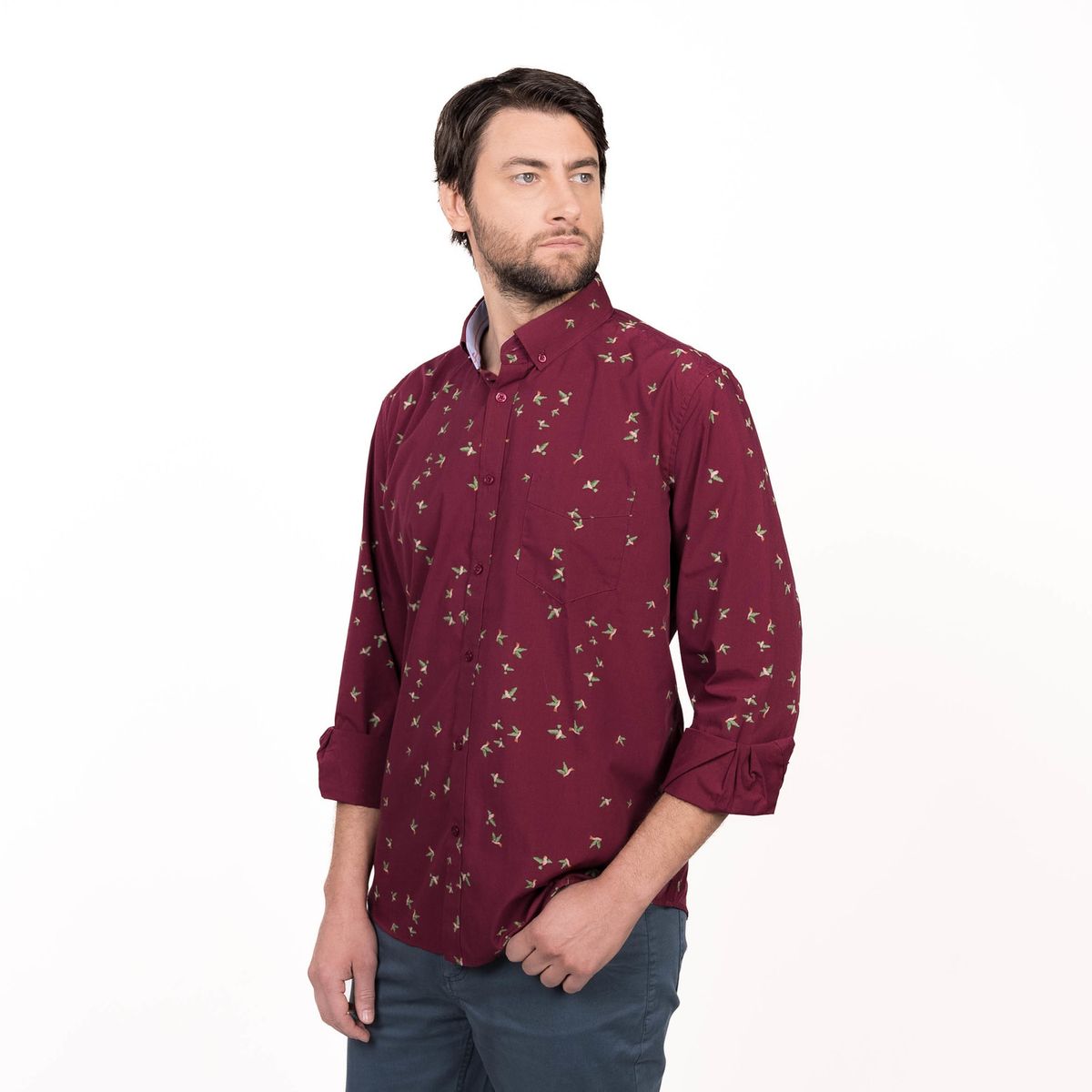 TRUVAL - Camisa Trevira Estampada Regular Fit TRUVAL