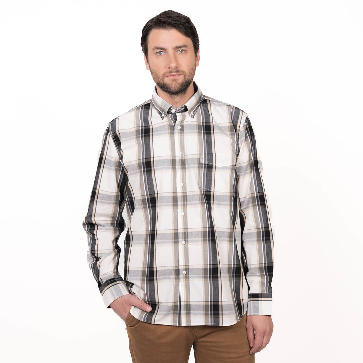 TRUVAL - Camisa Trevira Escocesa Regular Fit TRUVAL