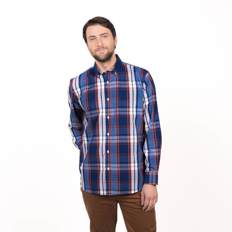 TRUVAL - Camisa Trevira Escocesa Regular Fit TRUVAL_.