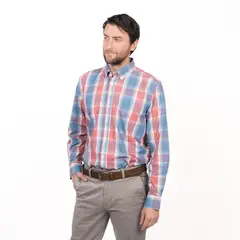 TRUVAL - Camisa Trevira Escocesa Regular Fit