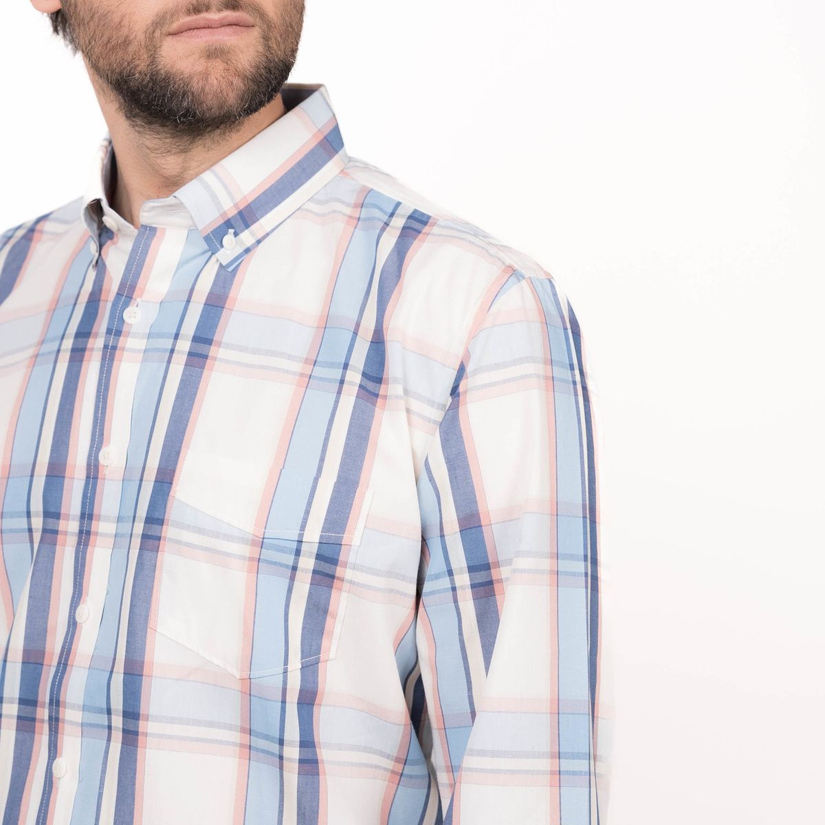 TRUVAL - Camisa Trevira Escocesa Regular Fit TRUVAL