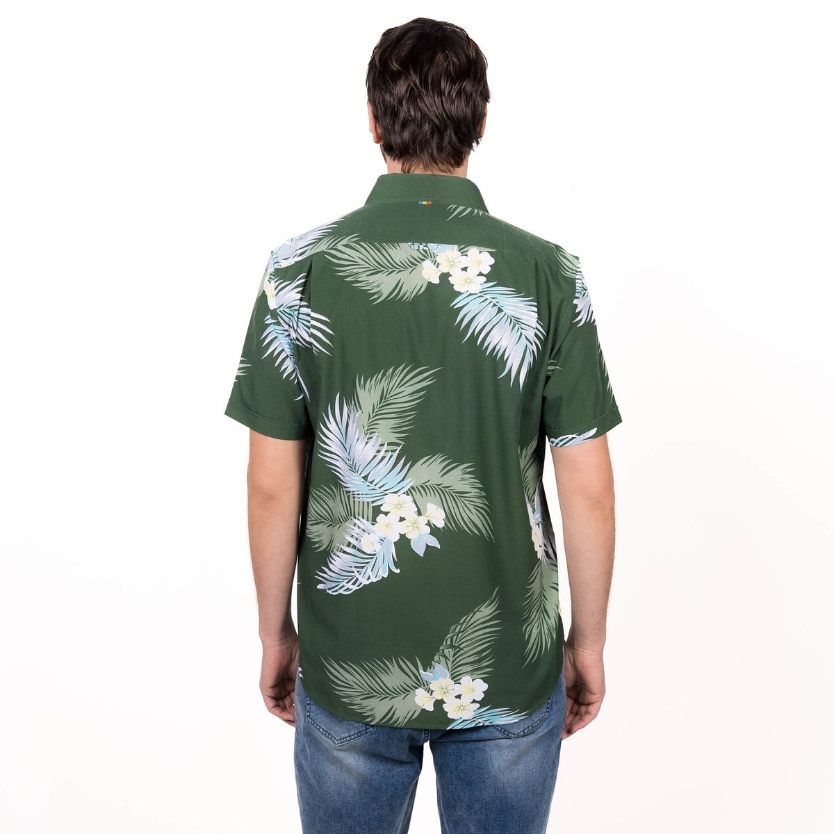 TRUVAL - Camisa MC Guayabera Estampada Regular Fit TRUVAL