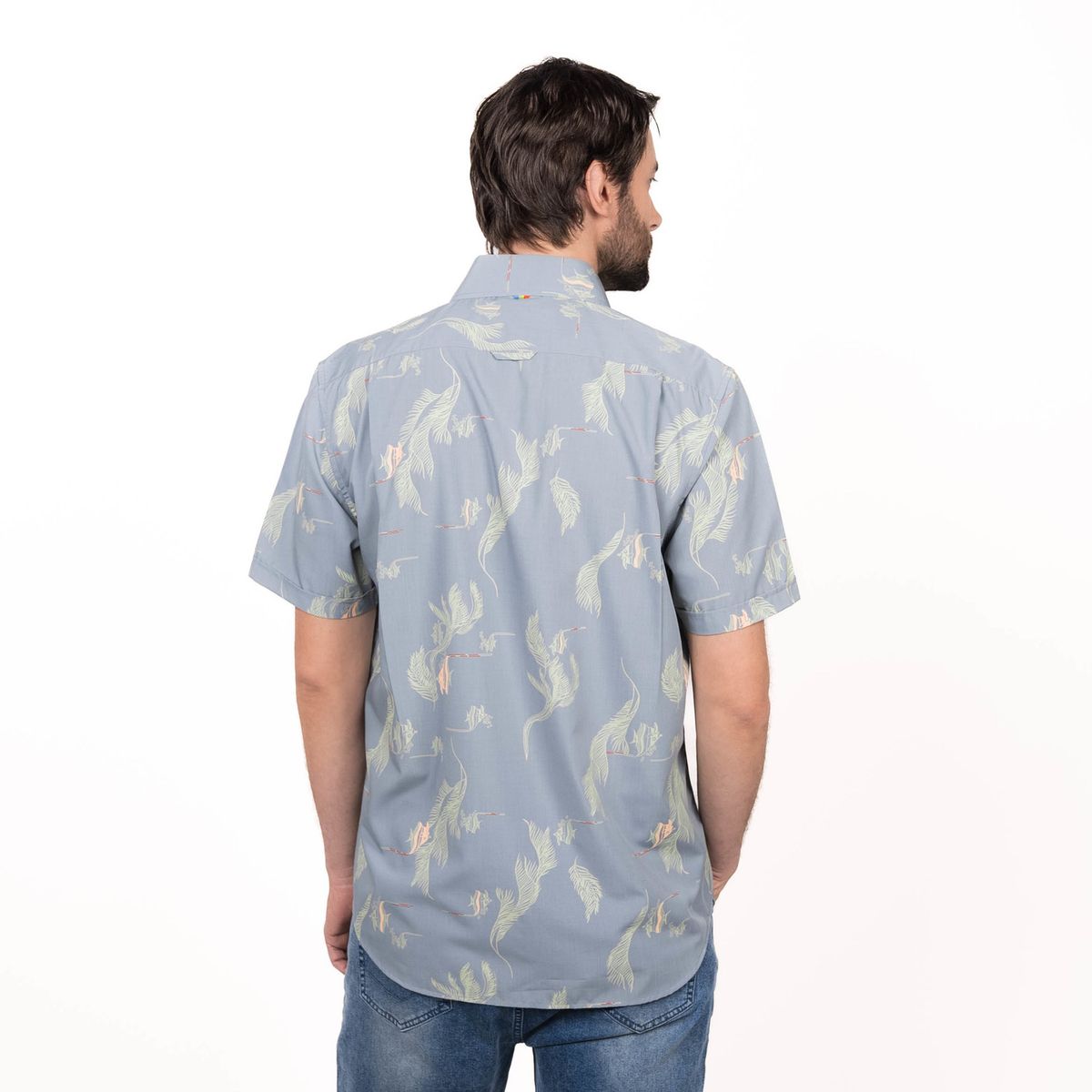 TRUVAL - Camisa MC Guayabera Estampada Regular Fit TRUVAL