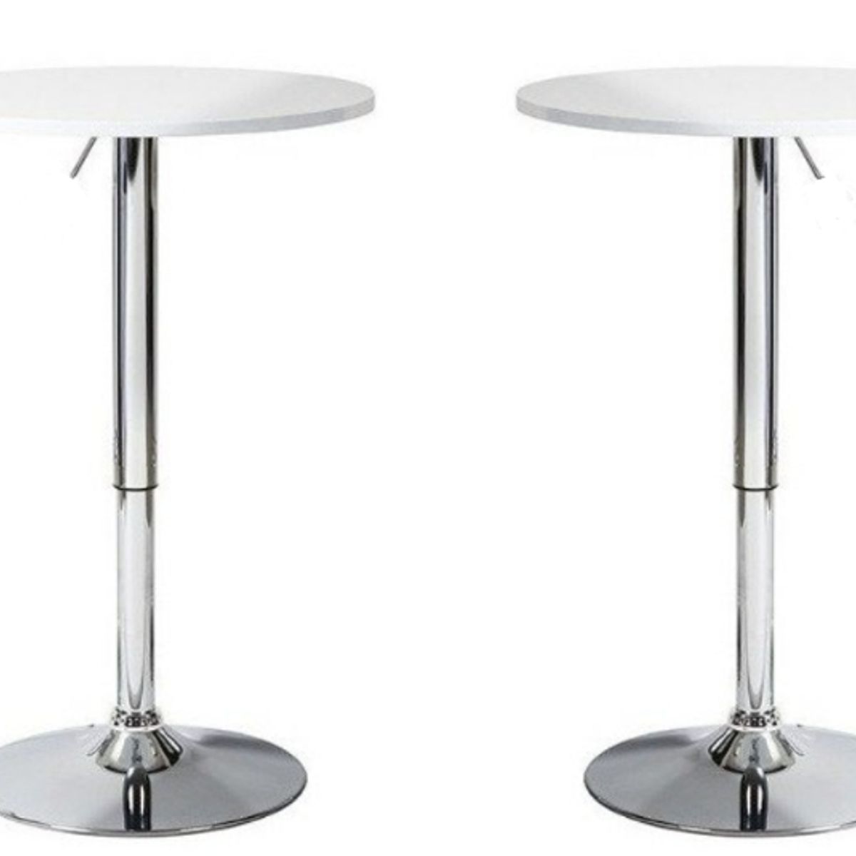 ARTIHOGAR - Pack 2 Mesas  Bar Regulable 60 CM mdf Color Blanco