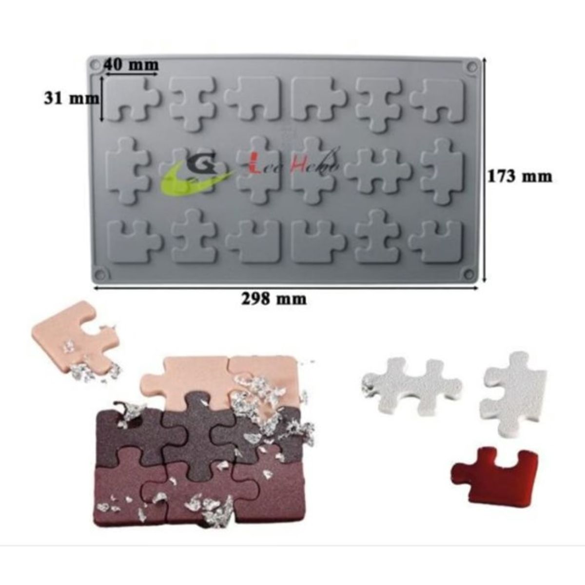 GENERICO - Molde Silicona Para Chocolate Rompecabezas
