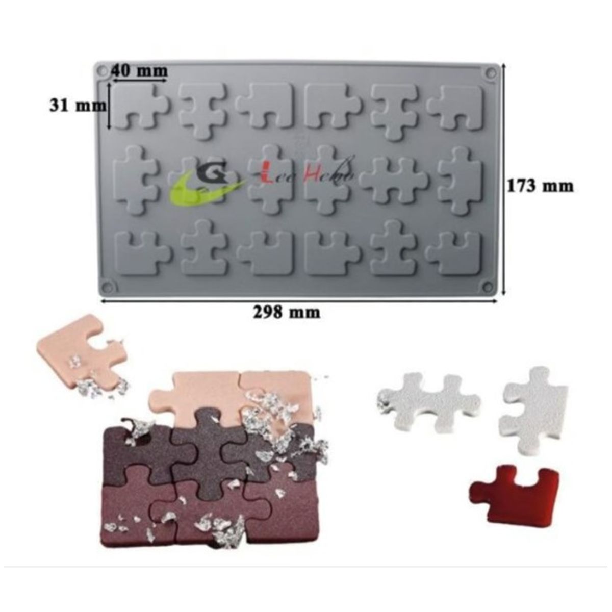 GENERICO - Molde Silicona Para Chocolate Rompecabezas