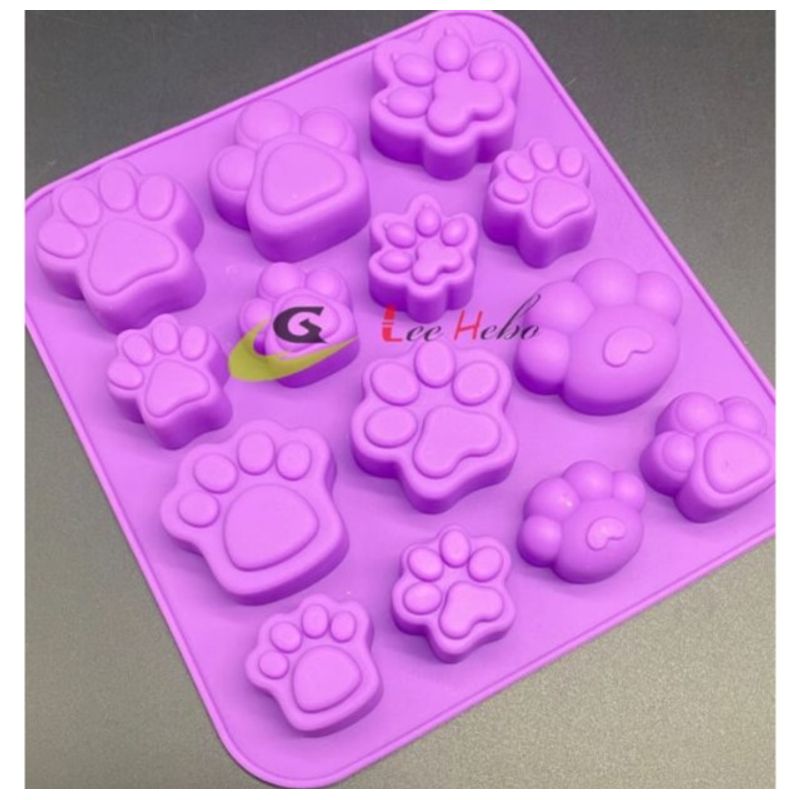 GENERICO - Molde Silicona Figura Mini Patitas De Perro