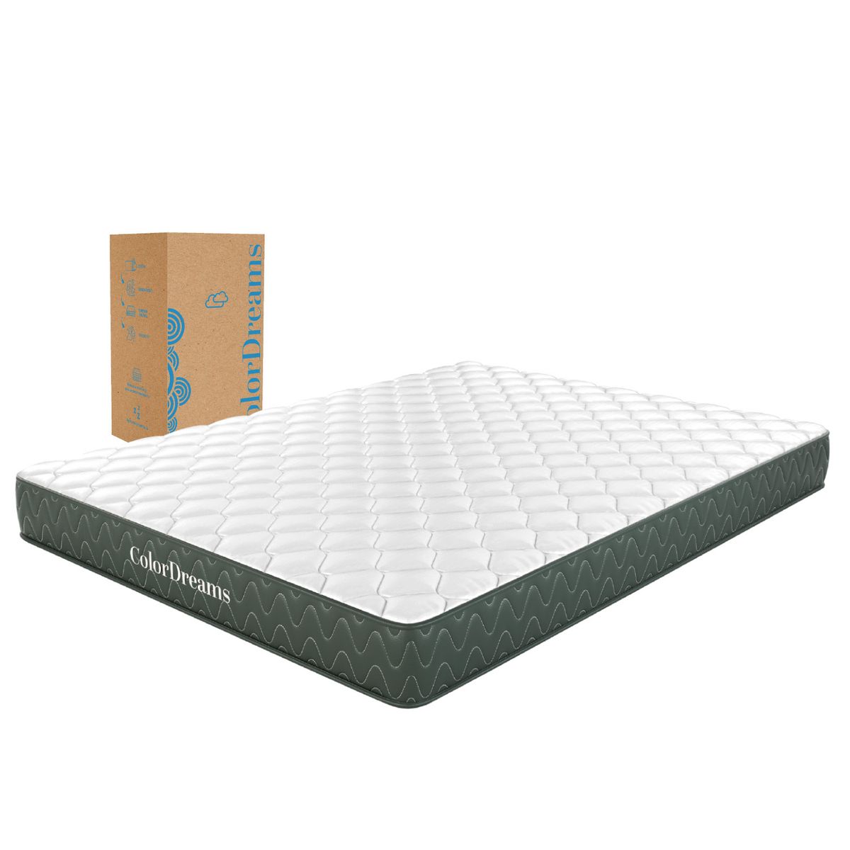 GENERICO - Colchon 2 Plazas Espuma ColorDreams 150cm x 190cm x 18.3cm