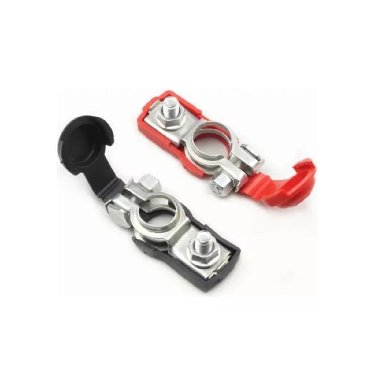 GENERICO - Terminales Bornes Para Batería Auto 1224v Negro Y Rojo