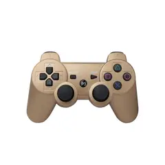 GENERICO - Control Joystick Para Ps3 Panther Dorado + Cable Carga