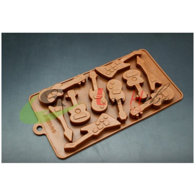 GENERICO - Molde Silicona Para Chocolate Forma Mini Guitarra