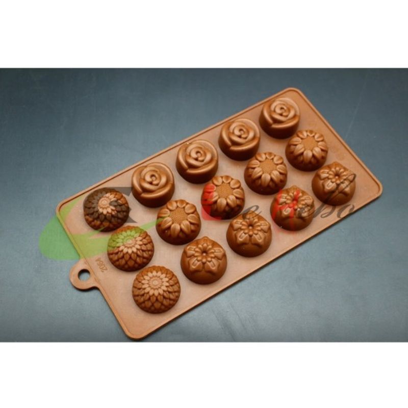 GENERICO - Molde Silicona Para Chocolate Forma Mini Rosas-Flores