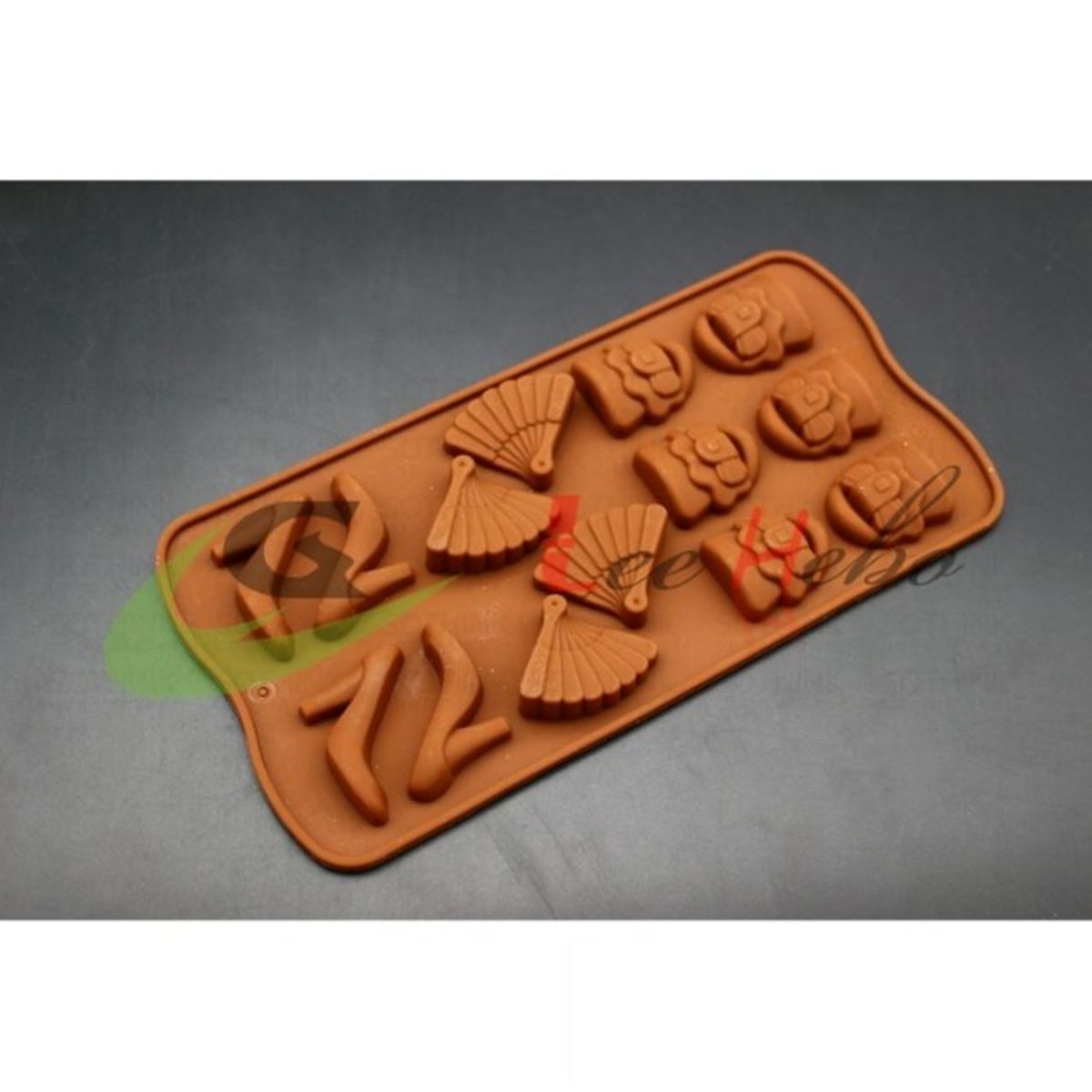 GENERICO - Molde Silicona Para Chocolate Forma Tacos Abanicos