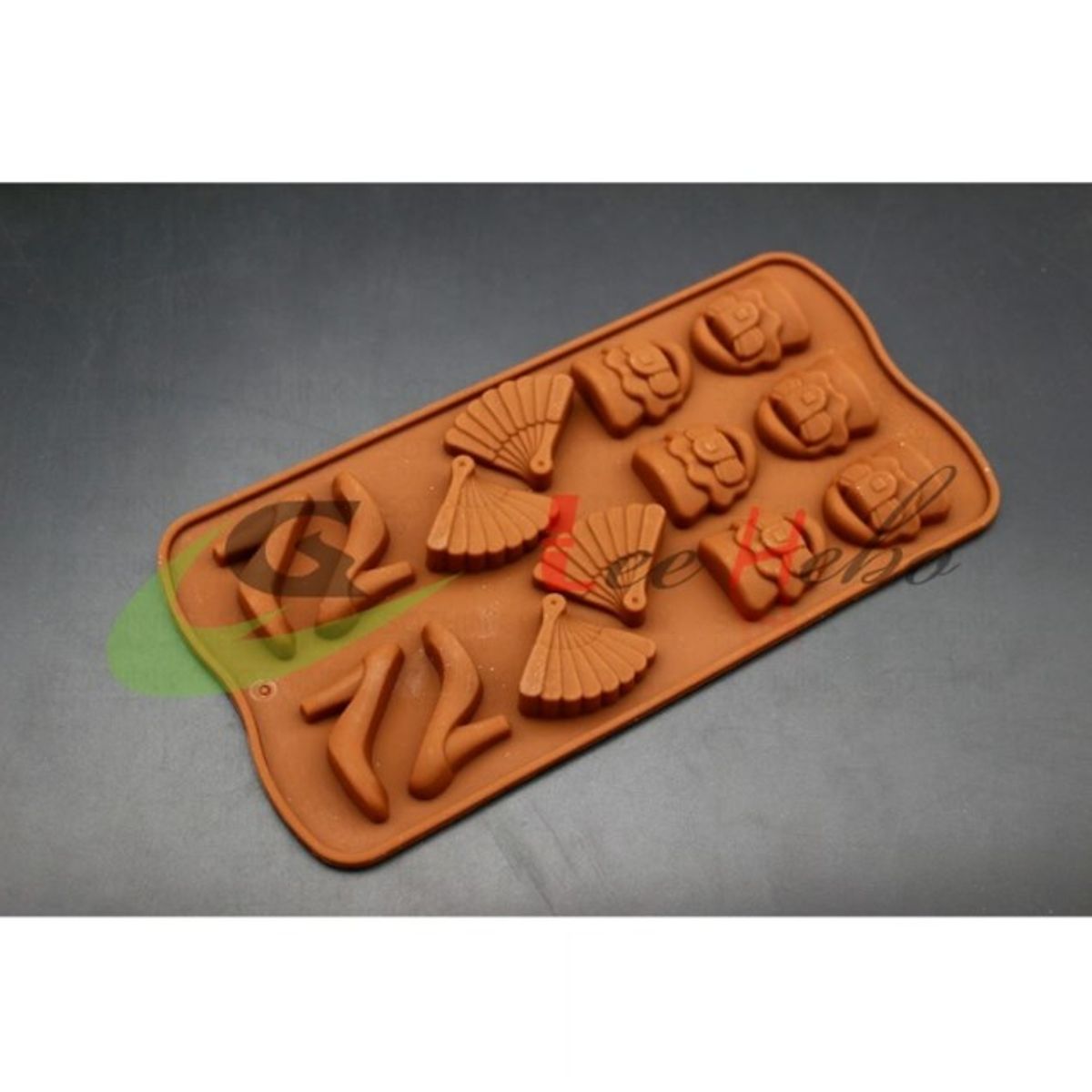 GENERICO - Molde Silicona Para Chocolate Forma Tacos Abanicos