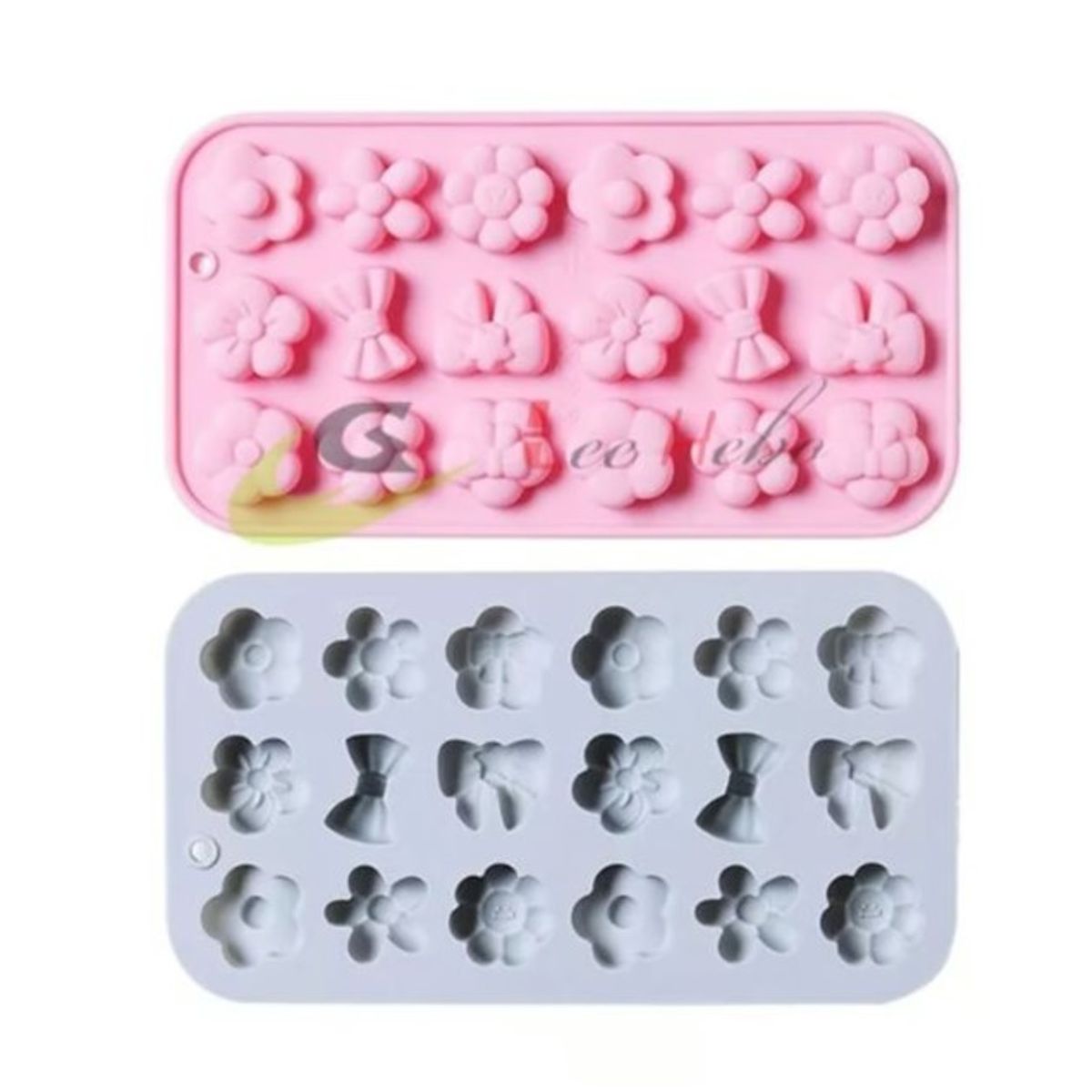 GENERICO - Molde Silicona Para Chocolate Forma Flores-Lazos