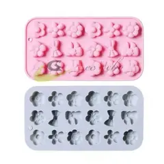 GENERICO - Molde Silicona Para Chocolate Forma Flores-Lazos