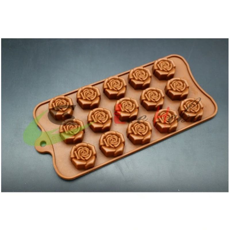 GENERICO - Molde Silicona Para Chocolate Forma Mini Rosas Reposteria