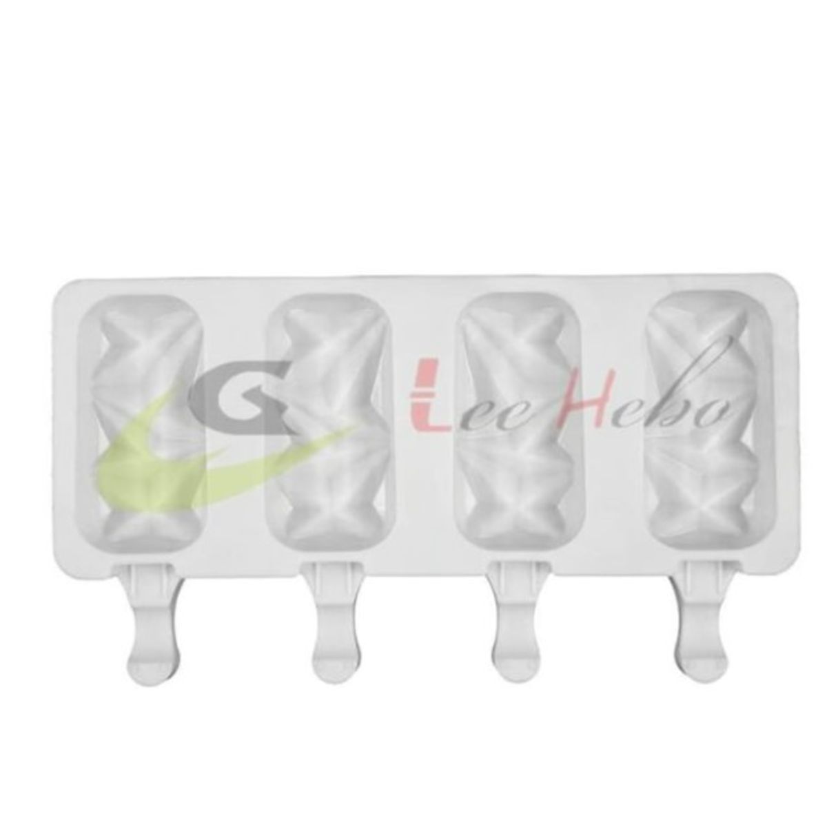 GENERICO - Molde Silicona Paleta De Helado 4 Divisiones Reposteria