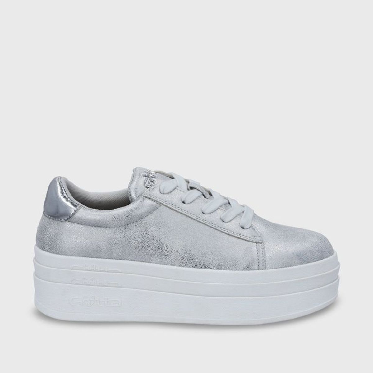 GOTTA - Zapatilla Plataforma Plateada Mujer 53751