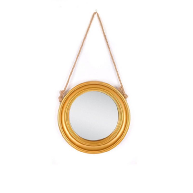 GENERICO - ESPEJO DECORATIVO MARCO CIRCULAR DORADO 40X40 CM