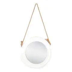 GENERICO - ESPEJO DECORATIVO MARCO CIRCULAR BLANCO 40X40 CM