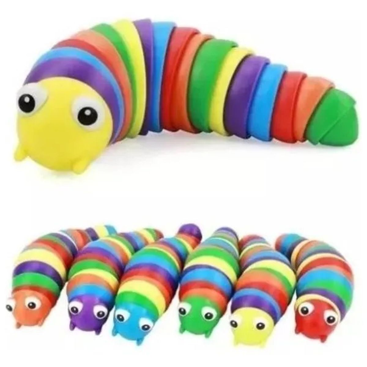 GENERICO - Juguete Antiestrés Sensorial Gusano Oruga Finger Slug