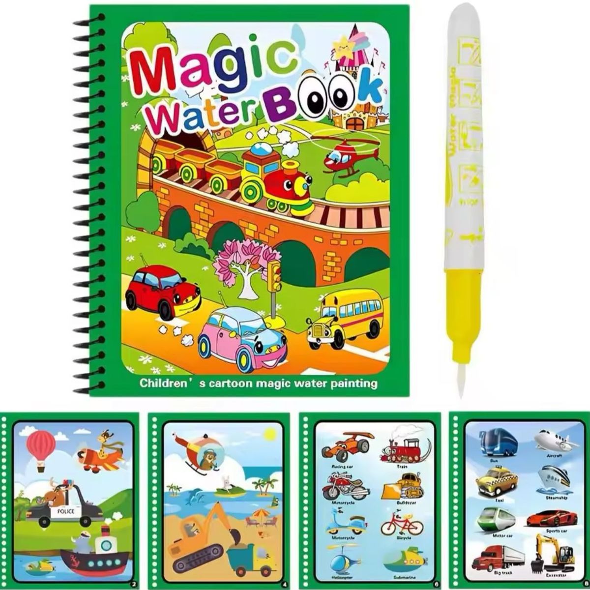 GENERICO - Libro Mágico Reutilizable Para Pintar Con Agua  Water Book