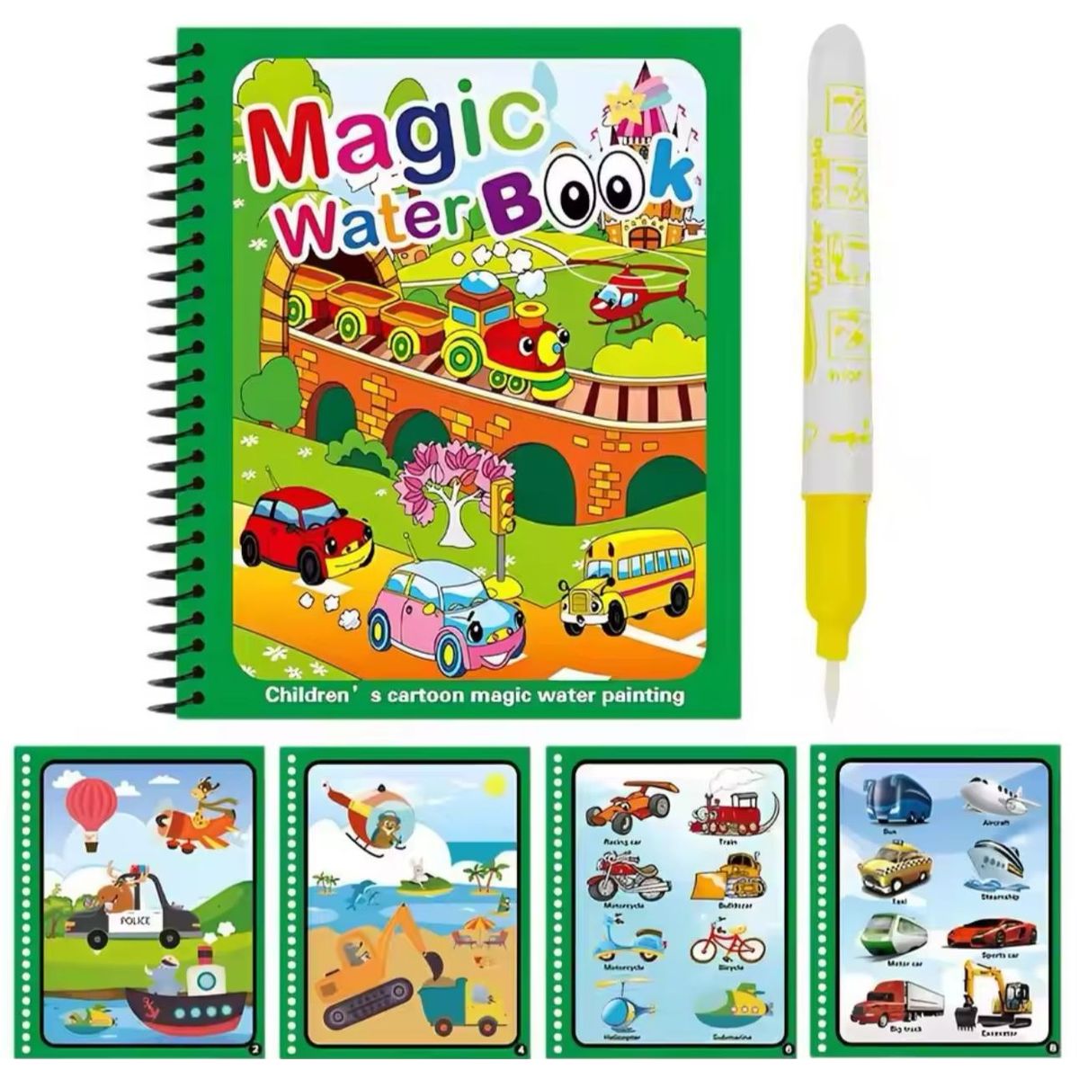 GENERICO - Libro Mágico Reutilizable Para Pintar Con Agua  Water Book