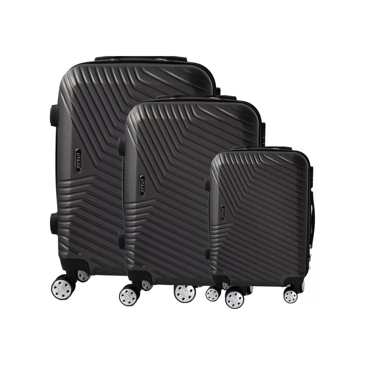 U BUY - Set 3 Maletas Viaje  Equipaje Rueda Cabina Avión NEGRO-
