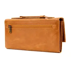 FRANZ MOSSI - Billetera de Cuero Genuino Cartera de Mano Tarjetero