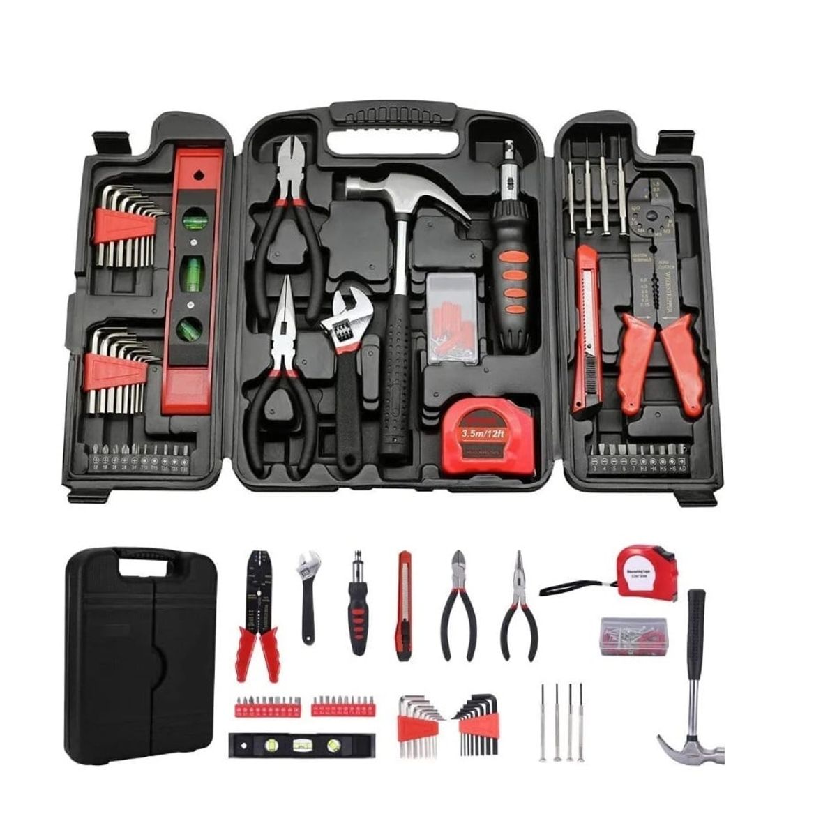 GENERICO - Kit Herramientas Manuales De Reparación 129 Piezas + Caja