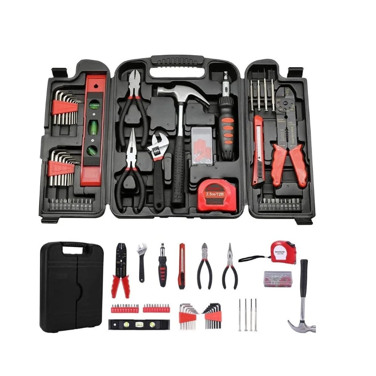 GENERICO - Kit Herramientas Manuales De Reparación 129 Piezas + Caja