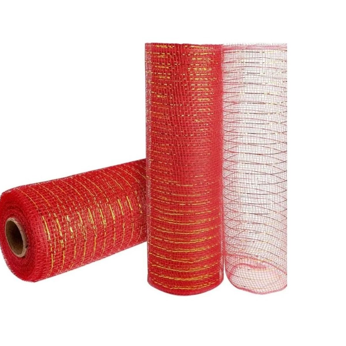 GENERICO - Malla Para Árbol Navidad Cinta Decorativa 25cm Por 8 Metros Rojo