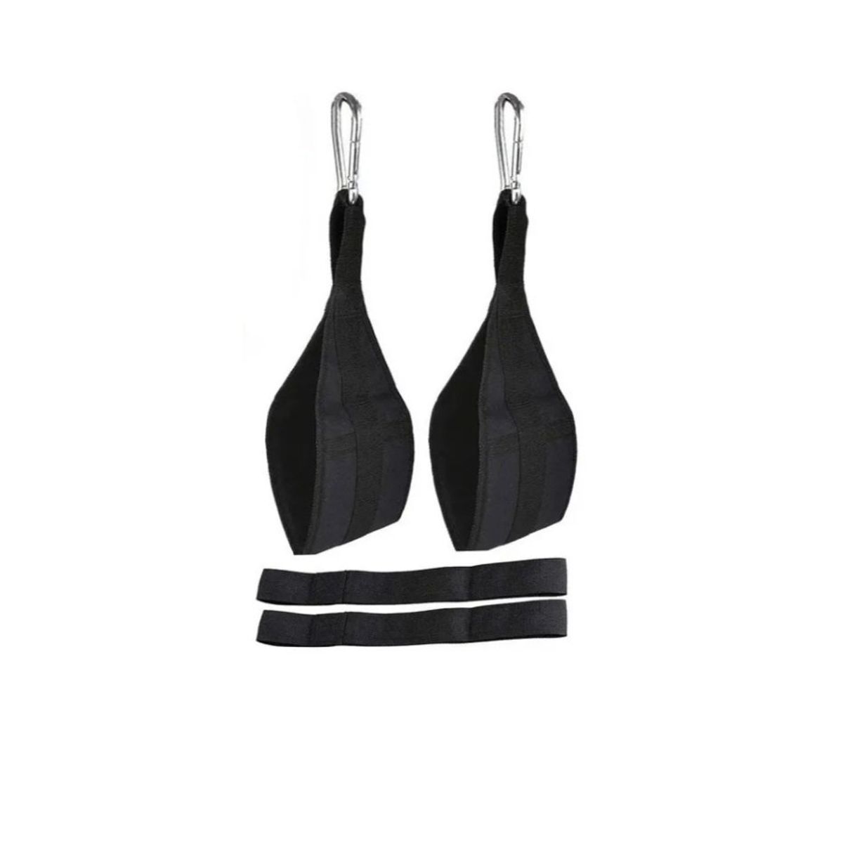 GENERICO - Kit Correas Bandas Ajustables Abdominales Barras Negro