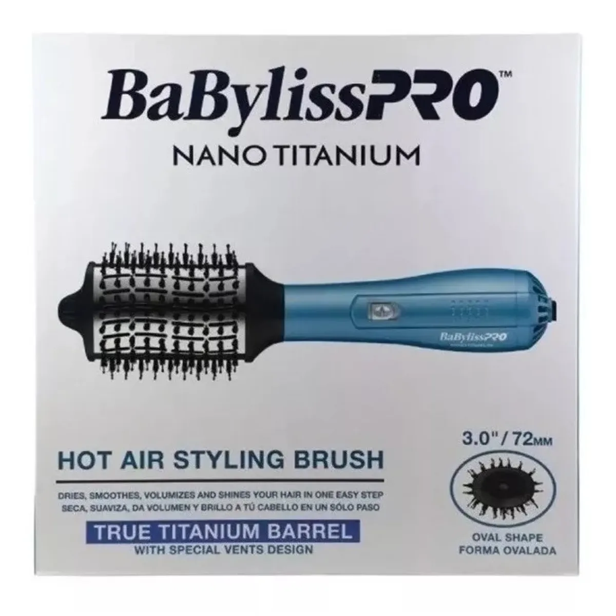 BABYLISS PRO - Cepillo Secador Nano Titanium 72mm BabylissPro