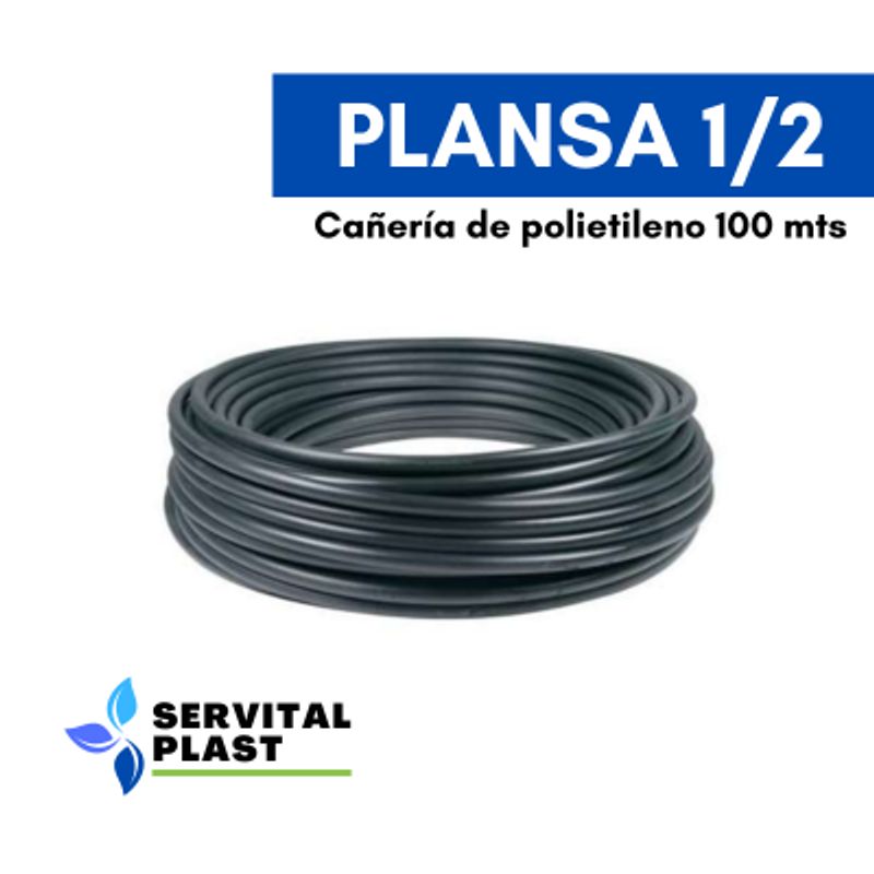 GENERICO - Cañería Plansa Polietileno 1/2 x 100 mts
