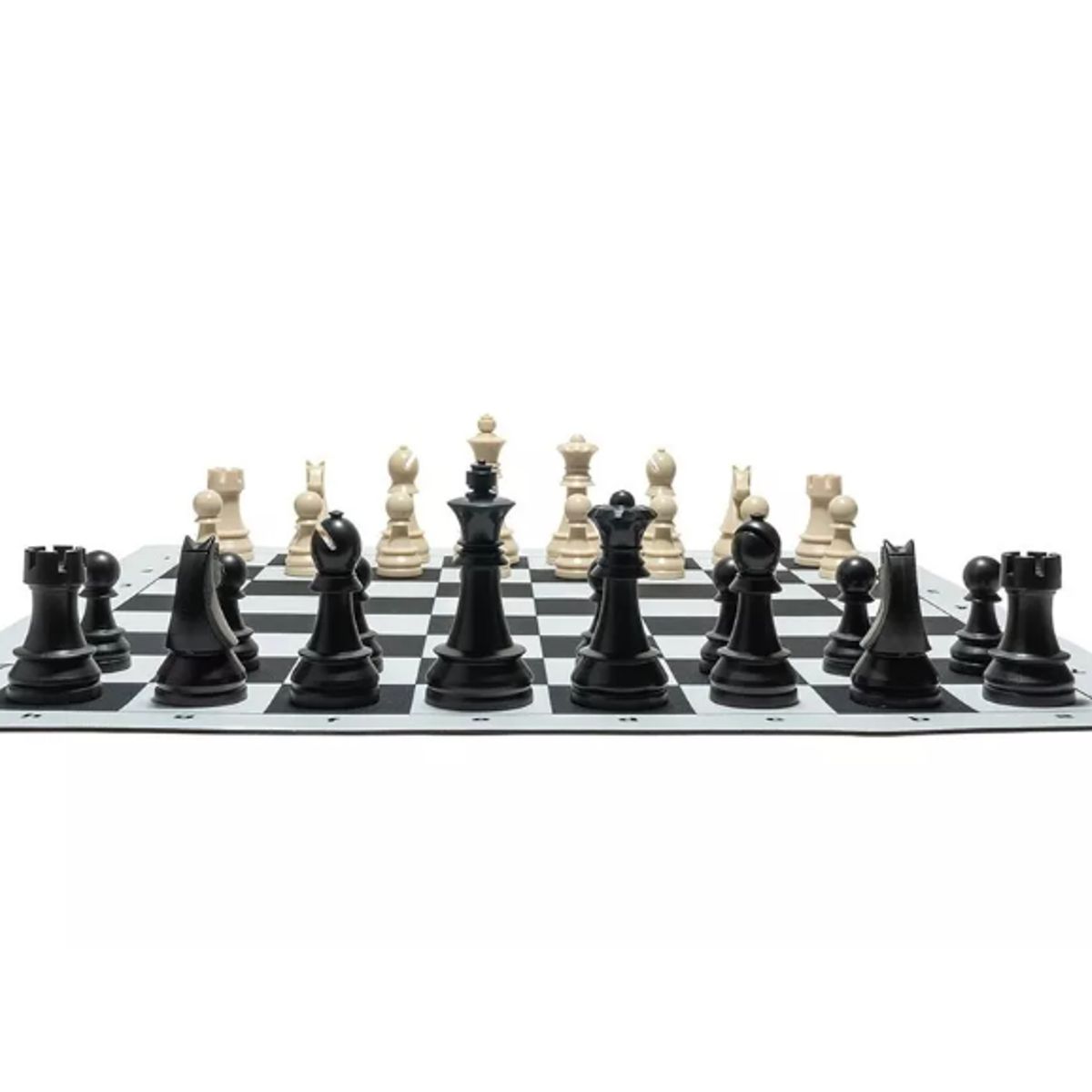 NACION AJEDREZ - Tablero De Ajedrez Profesional De Goma Con Set Piezas Abs