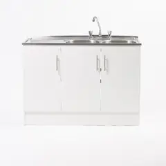 MOBELTEK - Kit Mueble Lavaplatos 120cm Secador Izquierdo
